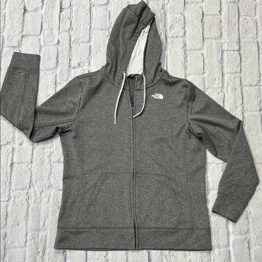 The North Face Gray Full-Zip Hoodie Like NEW